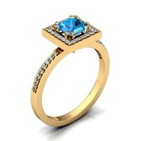 Ring Topaz BK398 | 3D