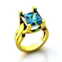 Golden Ring Topaz BK041 | 3D