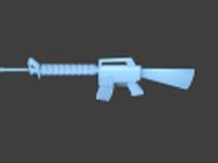 M16A2 SemiAuto Assault Rifle 3D Model