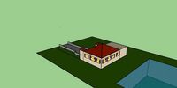 Garage house model Low poly