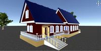 Russian Wooden House In Siberian Village - 2 for games