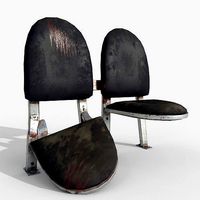 Post-apocalyptic Waiting Seats Low-poly PBR