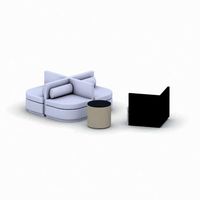 1157 - Sofa Chair and Table Set