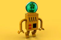 ROBOT FLOWER ASTRONAUT CHARACTER