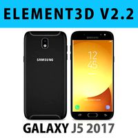 E3D - Samsung Galaxy J5 Official 2017 Black 3D model