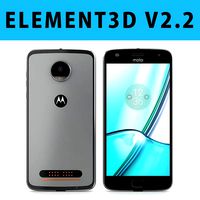 E3D - Motorola Moto Z2 Play 2017 Space Grey 3D model