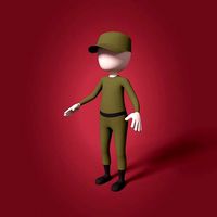 Cartoon Soldier - Stickman