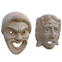 Theater comedy and tragedy masks