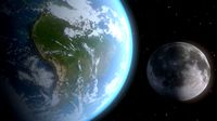 Realistic Earth and the Moon