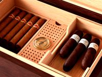 Humidor filled with cigars