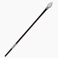 low poly spear