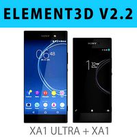E3D - Sony Xperia XA1  XA1 Ultra Black model