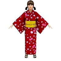 Japanese Casual Summer Kimono Girl Red Yukata Girl