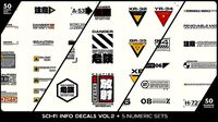 SCI FI Info Decals VOL 2 and Five Numeric Set