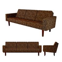 VINTAGE STYLE BROWN SOFA
