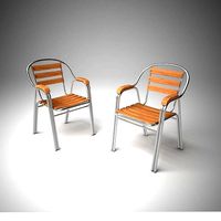 Aluminum Wood Chair