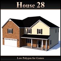 Low Polygon House 28 3D Model