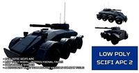 Low Poly Scifi APC 2