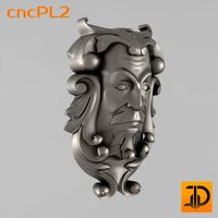 Carved face 3D Model
