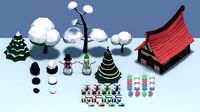 Low Poly Christmas Themed Asset Pack