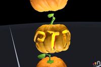 RIP Gravestone Motif Jack O Lantern Carved Pumpkin