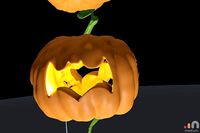 Halloween Pumpkin with Bat Logo  Have a Batty Holiday