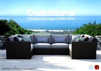 Crate and Barrel Ventura UMBER 6-Piece Loveseat