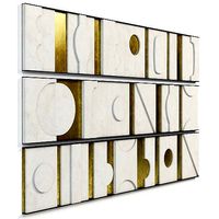 Art Wall Sculpture Panels Modernist Frieze Triptych