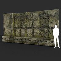 Low poly Mayan Inca Ruin Temple Modular 02-5k