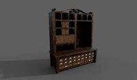 3D Apothecary Cabinet 2 versions in 1