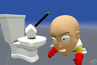 Meme One Punch Man meets Thors Hammer Toilet Prank