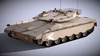 Merkava 4 Israel Defence Forces Main Battle Tank 3D Model