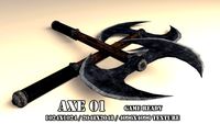 Two Handed Axe 01 3D Model