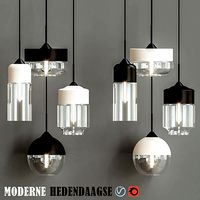 Moderne Hedendaagse Retro Art Metal Glazen Hanger Lampen