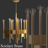 Sciolari Brass Chandelier