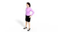 Low Poly Buisness Woman