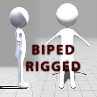 Stickman character Rigged with Biped