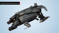 SciFi Interceptor Space Ship - Alien Space Craft Lowpoly AR VR