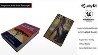 Book and Magazine Rigged and Animated Opening Pages AR VR