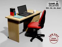 Table Desk 1 Lowpoly
