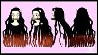 Nezuko Kamado hairstyle 3D