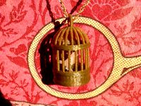 Bird in Cage Pendant by katharos