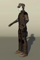 Gamedev character with a handgun