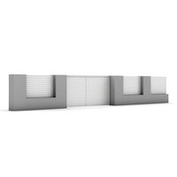 Concrete Fence with Gate 04 3D Model