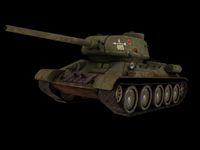 Famous Soviet middle tank T34 85 3D Model