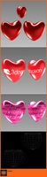 3D love heart valentines day