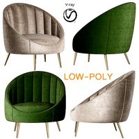 Ether Padded Armchair 3d model
