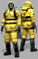 Man In Protective Hazmat Suit