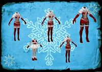 5 Model Body with Christmas Clothing woman B1-B5