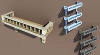Balkony Low poly 3d Model LOD